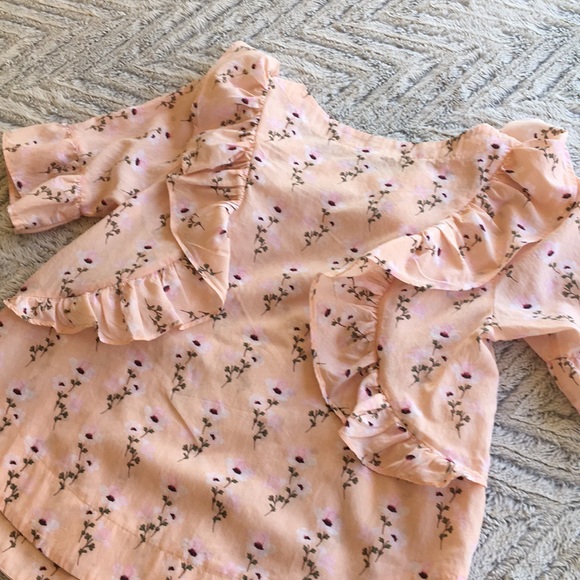 Pink Floral Ruffle Blouse - Picture 4 of 5